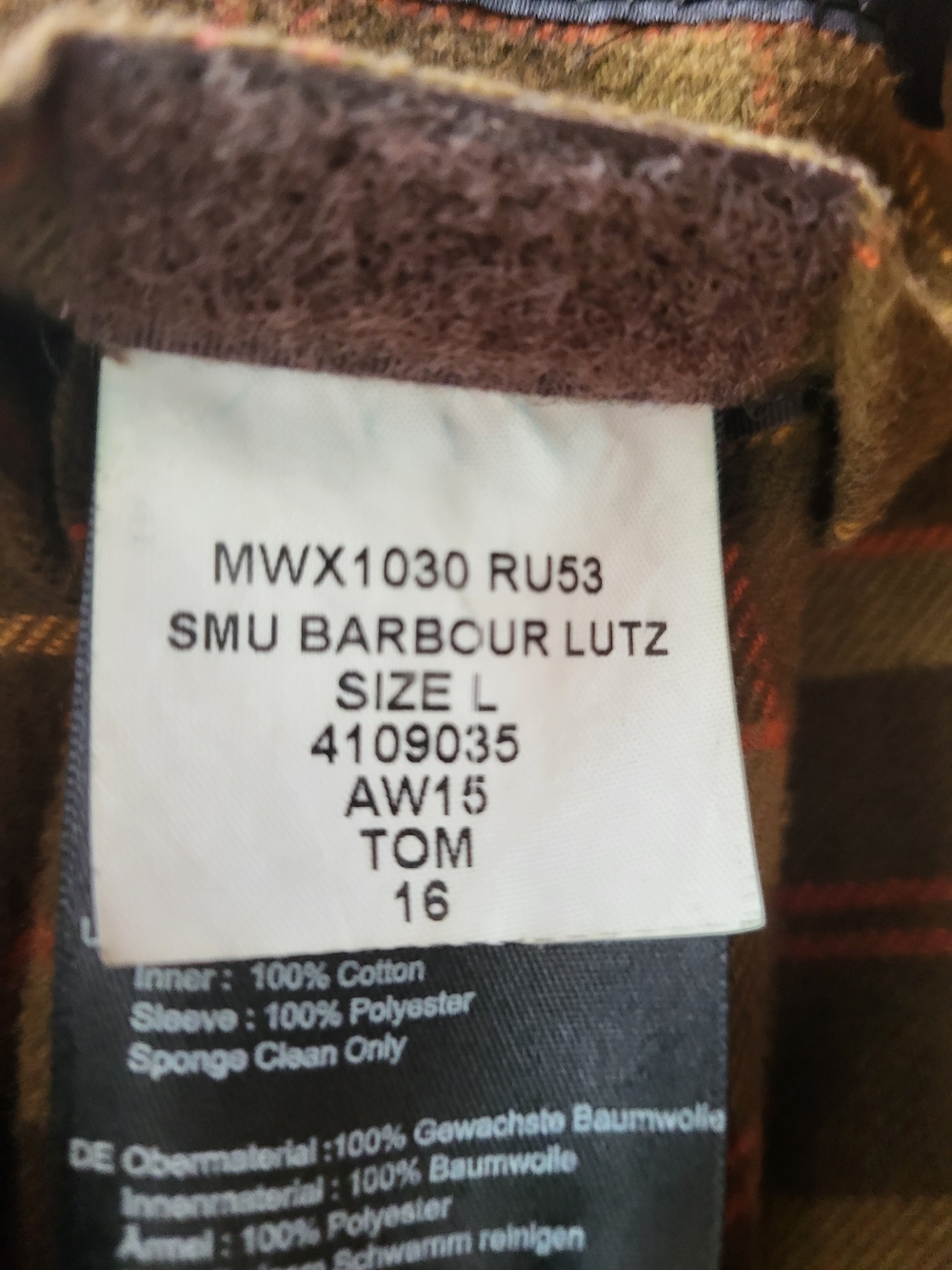 RARE Barbour Lutz Wax Jacket In Rust - Picture 11 of 12